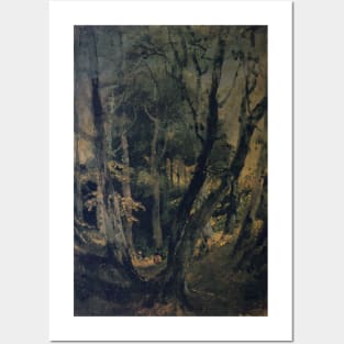 A Beech Wood with Gipsies Seated in the Middle Distance, 1799-1801 Posters and Art